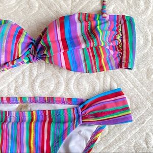 Victoria’s Secret Rainbow Striped Bandeau Bikini